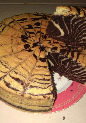 Foto resep Zebra cake putih telur