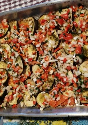 Una foto de Berenjenas al horno