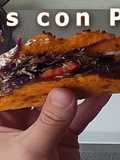 Tacos de verduras (tortita con pulpa de fruta)