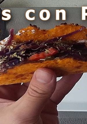 Una foto de Tacos de verduras (tortita con pulpa de fruta)
