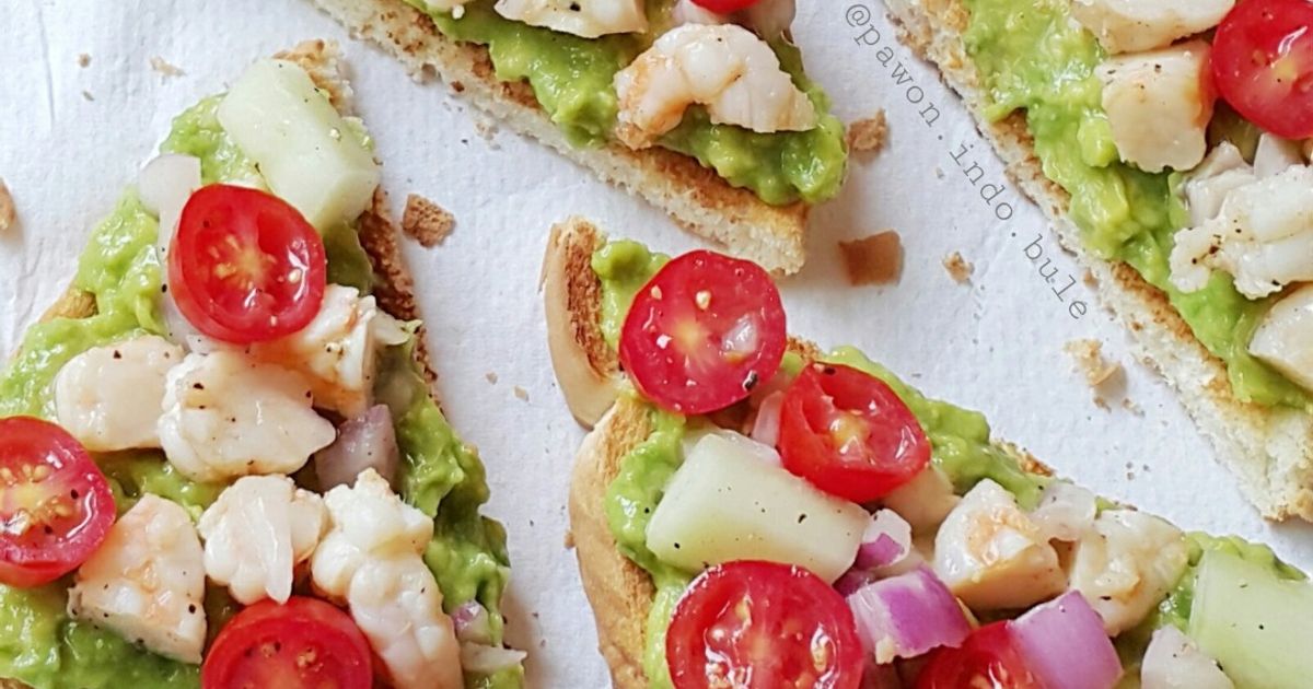 Resep Roti Panggang Saus Apokat Dgn Salad Udang oleh Pawon Indo Bule ...