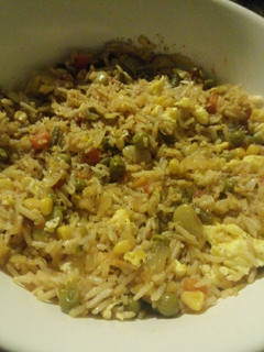 A picture of Vegetable fried rice.