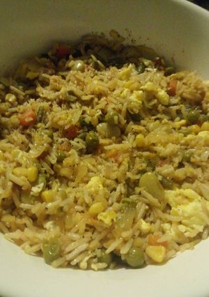 A picture of Vegetable fried rice.