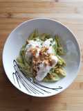 #470 Pennette rigate con crema di zucchine, stracciatella e noci 🥒🥜