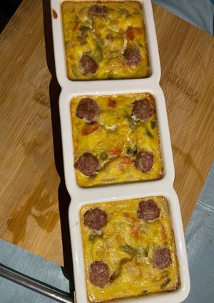 A picture of TERRINE DE MACÉDOINE AUX ŒUFS Et saucisses.