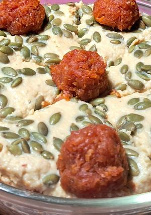 A picture of Gajar pudding valentine day special 💝.
