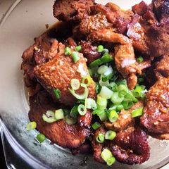 A picture of Asian Fusion Air-Fried Pork.