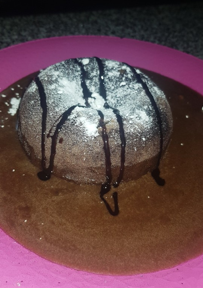 Una foto de Volcán de chocolate