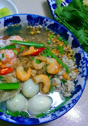 A picture of Hu Tieu Nam Vang (Phnom Penh Noodle Soup).