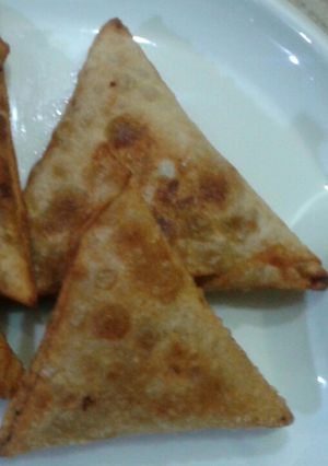 A picture of Qeema samosa Ramzan special recipe, Iftar special.