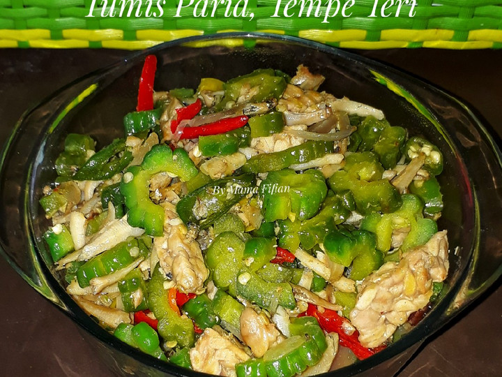 Cara Gampang Menyiapkan Tumis Paria Tempe Teri, Enak