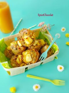 Une photo de Muffins légumes, volaille et vache qui rit®