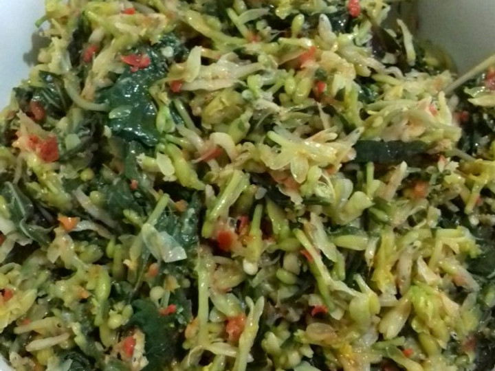 Resep Tumis Bunga Pepaya Daun singkong Teri Anti Gagal
