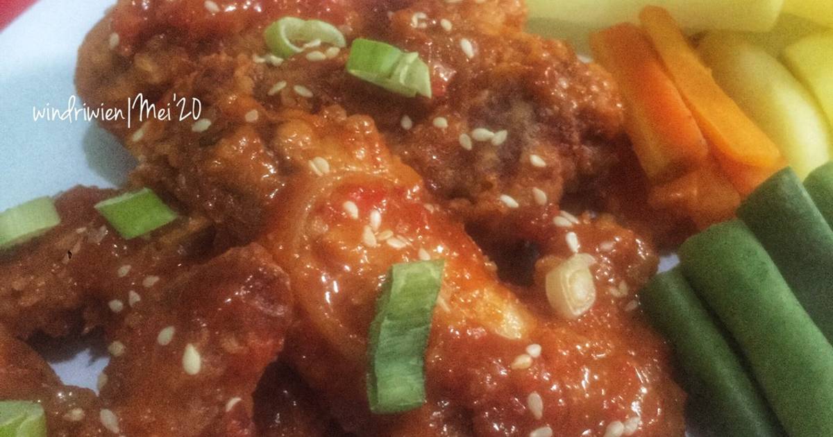 Resep Dakgangjeong (Korean Spicy Chicken Wings) oleh Windri Aries IG