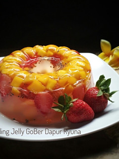 Foto resep Pudding Jelly GoBer (Mango Strawberry)