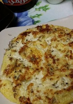 صورة لوصفة اومليت بالجبنه المدخنه