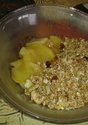 A picture of Apple crumble.