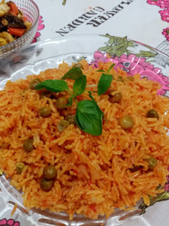 عکسی از دستور پلو نخودفرنگی مکزیکی