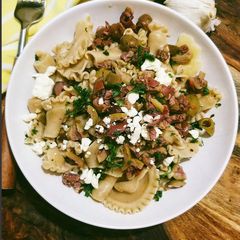 A picture of Aglio e Olio Porcini Trumpets.