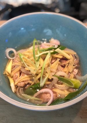 Hình của món Mắm cá thu ngâm dầu chưng thịt heo.