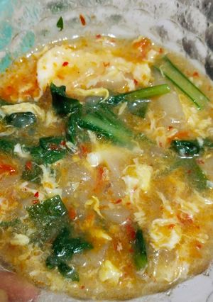 Foto resep Seblak telor sawi manis