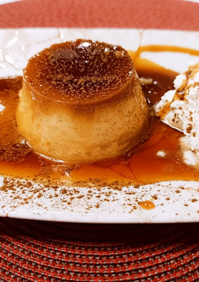 Una foto de Flan de mascarpone