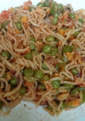 A picture of Fried veg nodules.