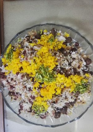 عکسی از دستور آلبالو پلو
