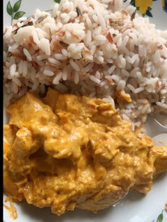 Una foto de Pollo al curry