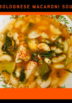 Foto resep Bolognese Macaroni Soup
