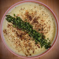 A picture of Cauliflower, Leek & Mustard Soup.