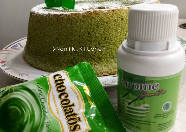 Cara mudah meracik Chiffon Greentea ala Chocolatos Anti Gagal