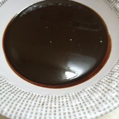 Easy chocolate sauce with cooking choclate A picture of Easy chocolate sauce with cooking choclate.