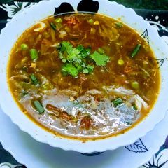 A picture of Chicken Hot and Sour Soup.