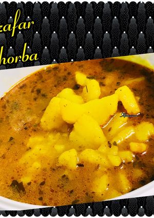 A picture of Aloo ka Zafar shorba for breakfast meal.