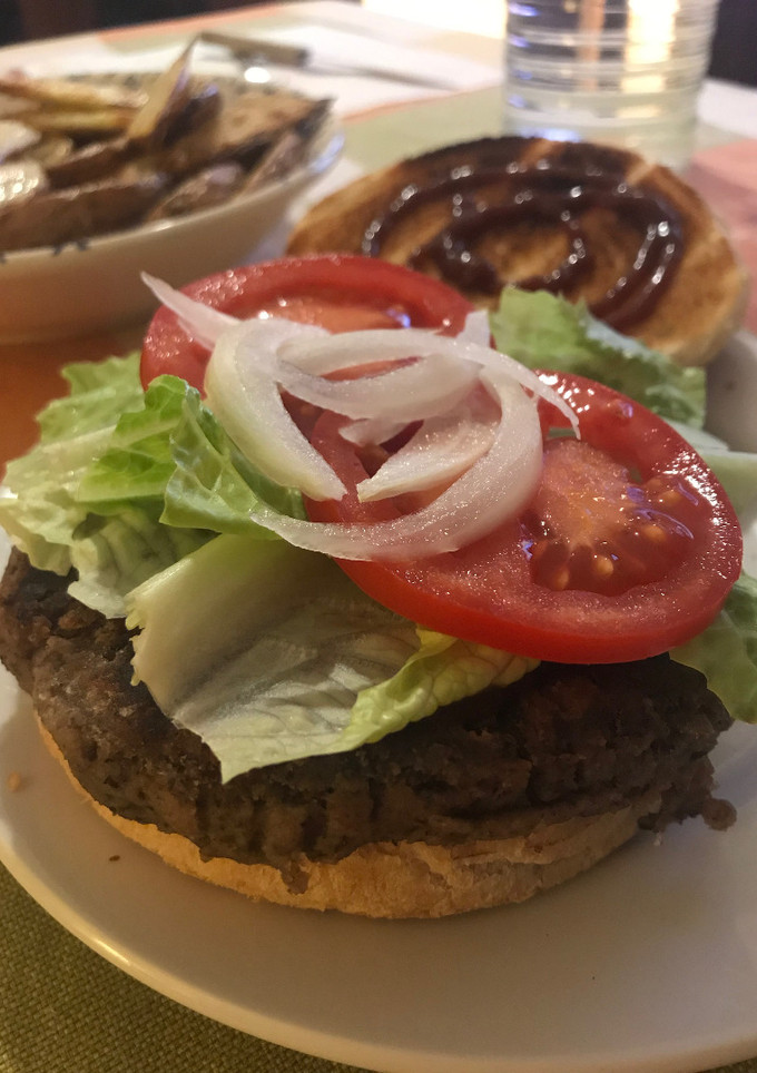 Una foto de Hamburguesa vegana de setas