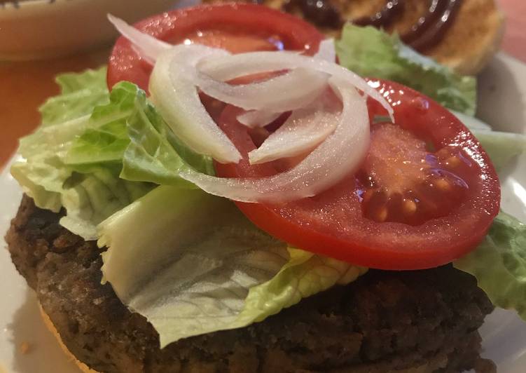 Hamburguesa vegana de setas