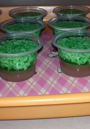 Foto resep Agar agar cokelat lapis lumut