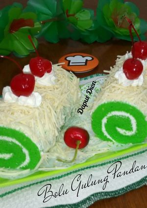 Foto resep Bolu Gulung Pandan Kukus