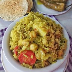 A picture of Mint and Chola Rice.