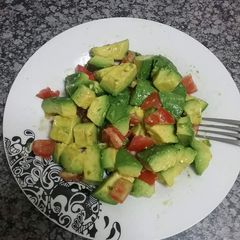 A picture of Avocado tomato Salad.