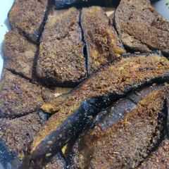 A picture of Fried Baingan.