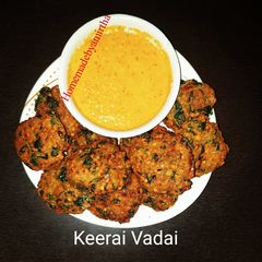 A picture of Keerai Vadai.