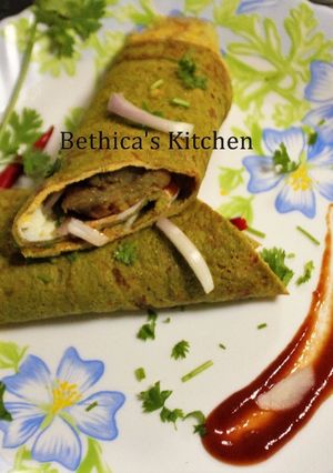 A picture of Kids Tiffin - Stuffed oats Cheela.