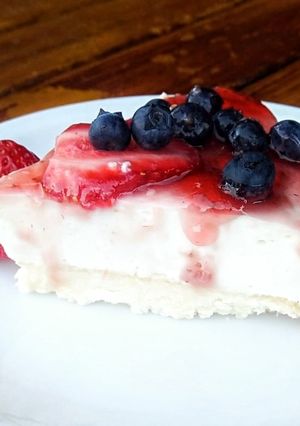 Una foto de Cheesecake sin horno súper suave