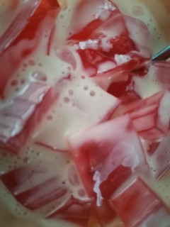 Una foto de Gelatina con yogurt de café
