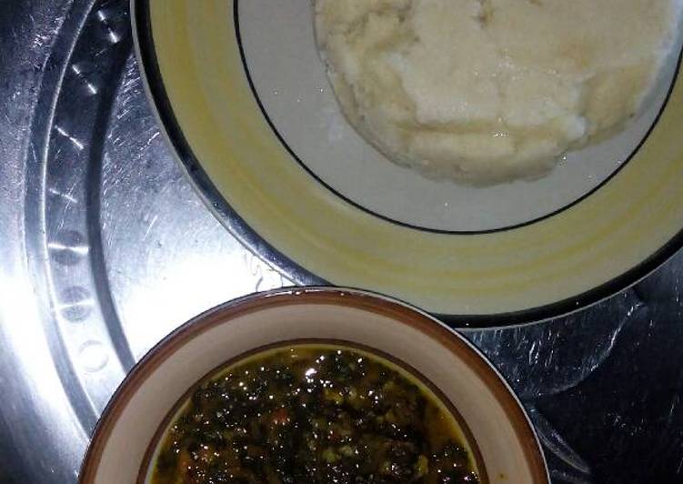 Homemade Bitter leaf soup