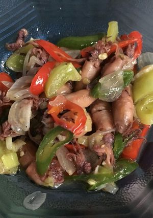 Foto resep Oseng Cumi Cabe Hijau
