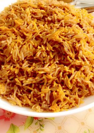 صورة لوصفة رز بالثوم والزنجبيل