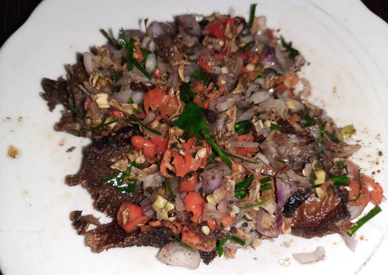 Jenis panggang dengan saus mata